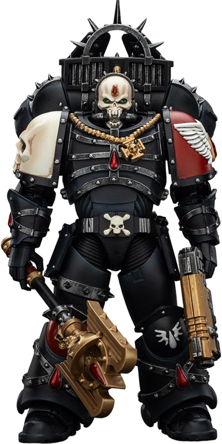 JOYTOY Warhammer 40k Blood Angels Lemartes with Jump Pack,Blood Crozius and Absolver Bolt Pistol 1/18 Action Figure Collect and Display Model