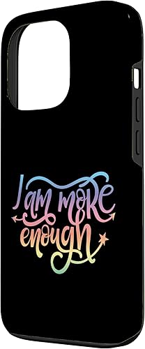 Miniatura 2 de iPhone 13 Pro I am more than enough - Funda con eslogan inspirador y cita