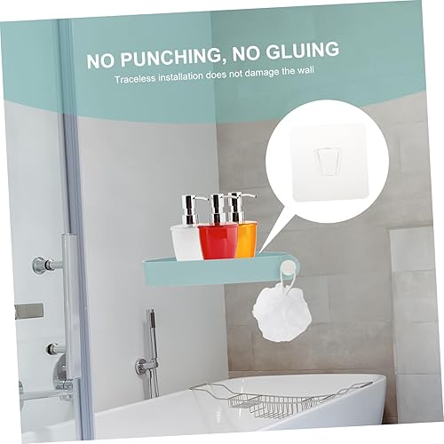 Miniatura 7 de Cabilock Estante de esquina de pared, 1 unidad, marco de esquina triangular sin clavos, accesorios de montaje en pared, soporte de pared,