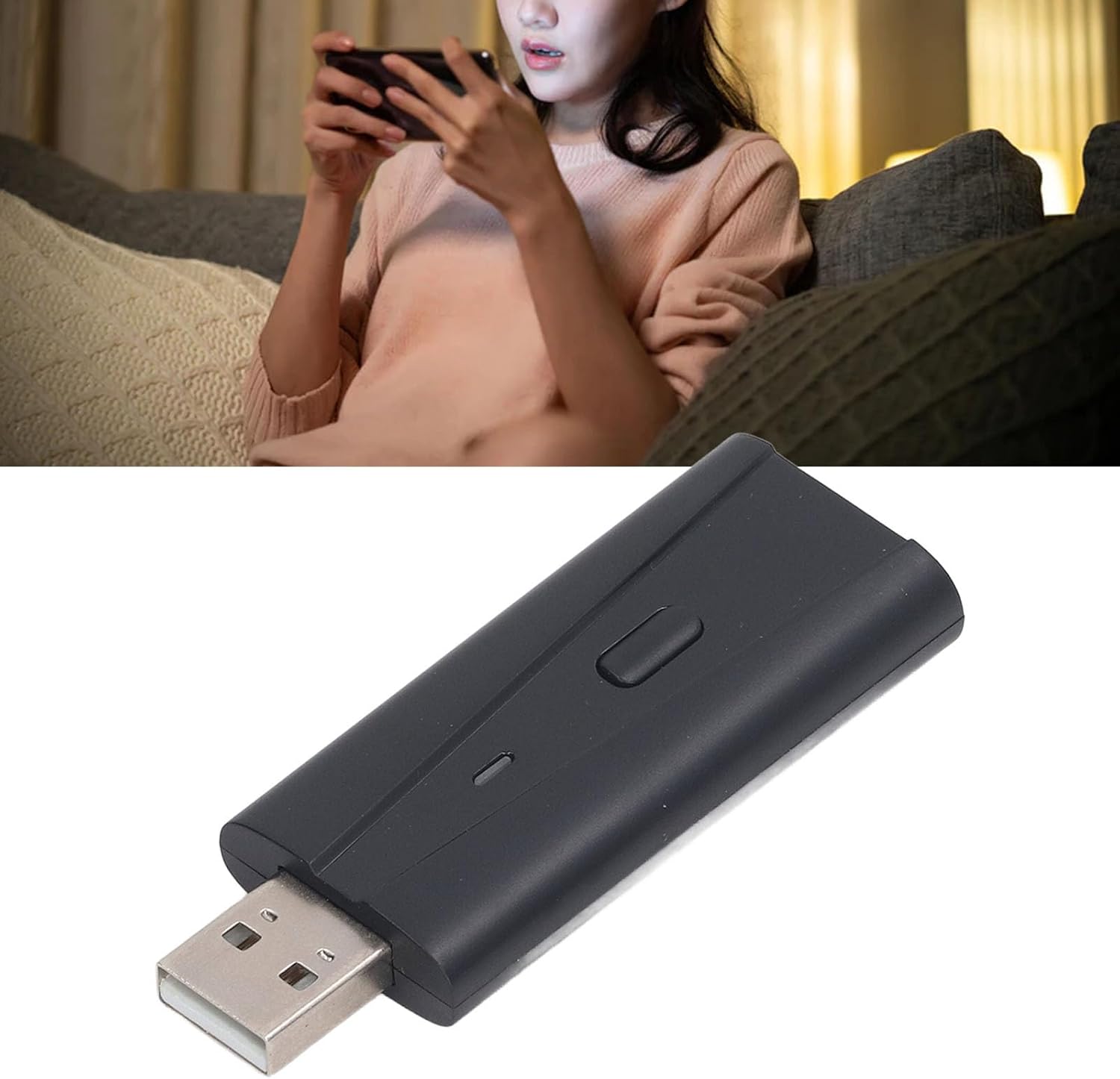 Alomejor Wireless Adapter ABS, Widely Compatible Keyboard Mouse Converter USB for PS4, PS5 Games, Plug and Play (VX Adapter)