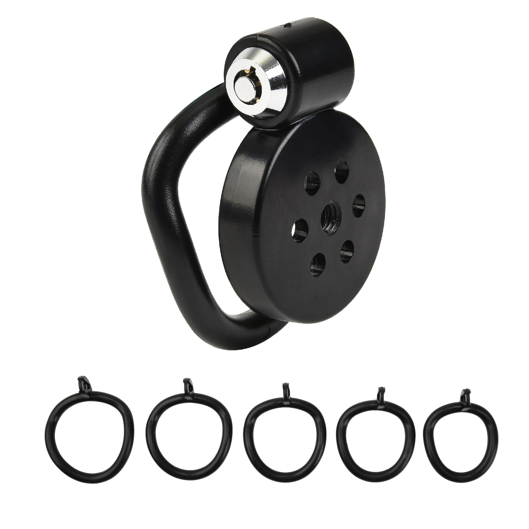 Schwarzer flacher Keuschheitskäfig, kleiner Keuschheitskäfig, männliche Keuschheitsvorrichtung, 5 Größen, abnehmbare Cock-Ringe