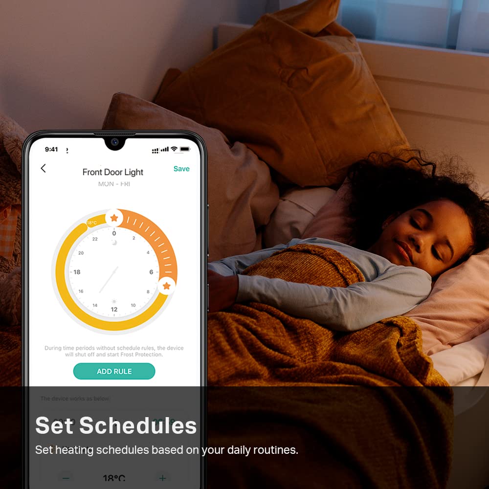 Válvula de radiador con termostato Inteligente TP-Link Kasa, válvula de radiador Inteligente, Ahorro de energía, válvula de termostato de radiador con Pantalla LED, programación TRV Inteligente, func
