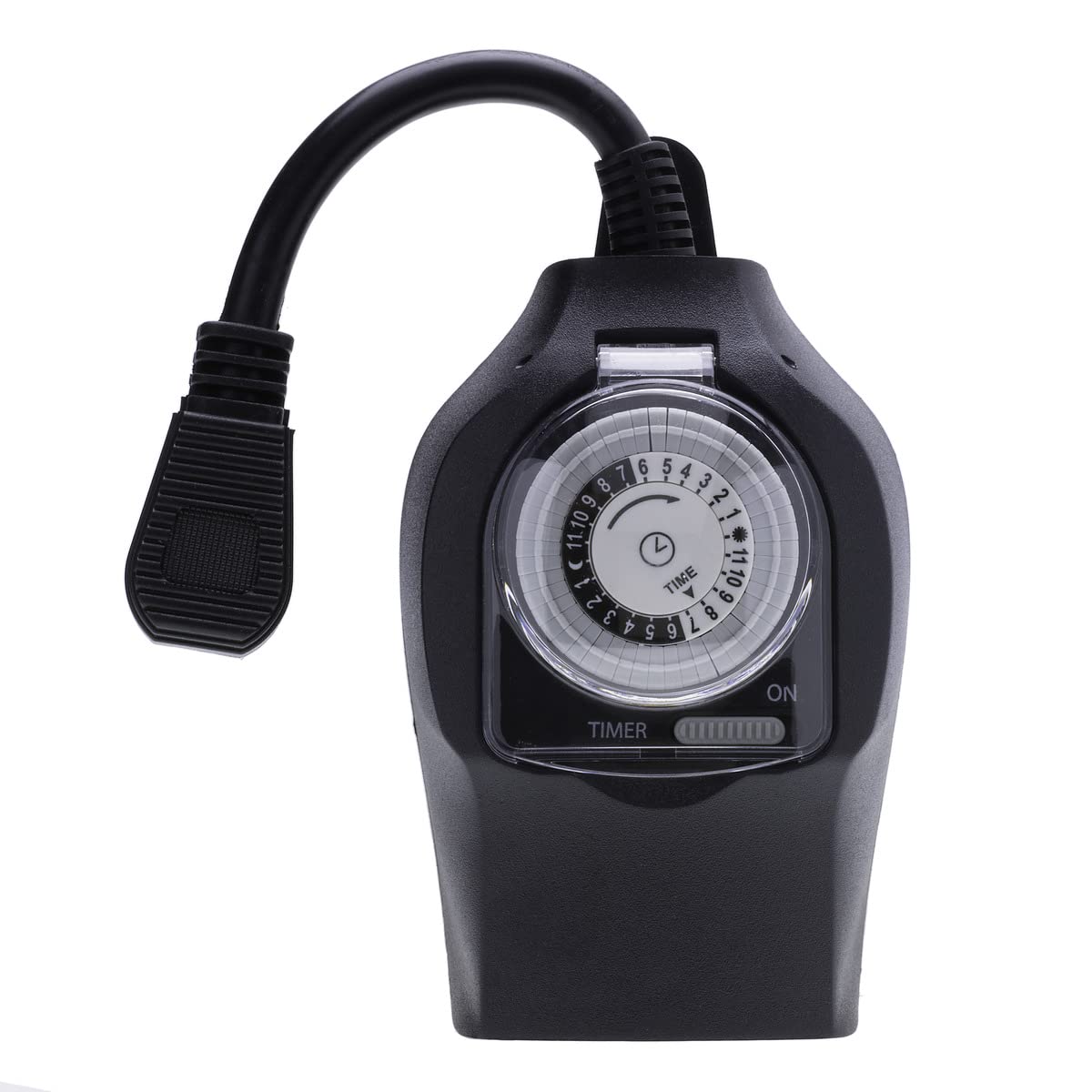 NSI TORK 602b Mechanical Outdoor Plug-in Timer, 2 Outlets, Grounded/Outdoor Lighting Timer 15-Amp 24-Hour Mechanical Plug-In General Purpose Timer with 6 1/2-Inch Cord - Multiple On/Off Settings