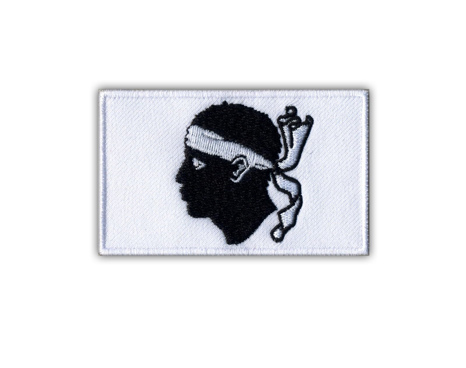 Patch écusson Tissu – Blason Corse – Insigne Brodé – Made In France