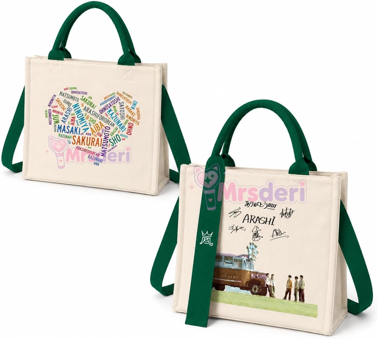 Amazon.co.jp: [Mrsderi] 嵐 あらし トートバッグ ショルダーバッグ