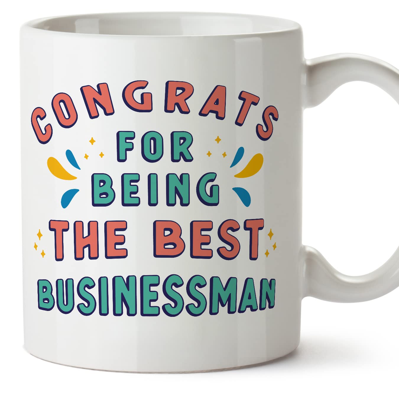 MUGFFINS Businessman Man Mug - in English - Congrats for Being The Best - Funny Gift for Colleagues - Ceramic 11oz Mug