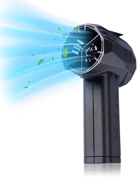Yoidesu X64 PRO Mini Violent Turbo Fan, Super Powerful Compressed Air Duster Dry Blower, 64mm Duct Fan Brushless Motor Blower, Thrust 1.5kg / s Wind Speed 350km / h, 60W Fast Charging