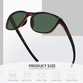 MEETSUN Polarized Sports Sunglasses for Women Men Driving Running Cycling Fishing Sun Glasses UV400 Protection Tortoise Frame-Dark Green Lens