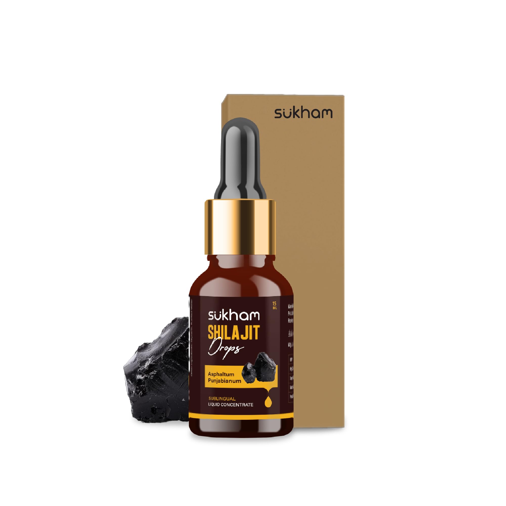 Pure Himalayan Shilajit Drops - 15ml | Liquid Concentrate | 3rd Party Lab Tested | 85+ Trace Minerals & Vitamins, Fulvic Acid & Humic Acid | Energy and Immunity