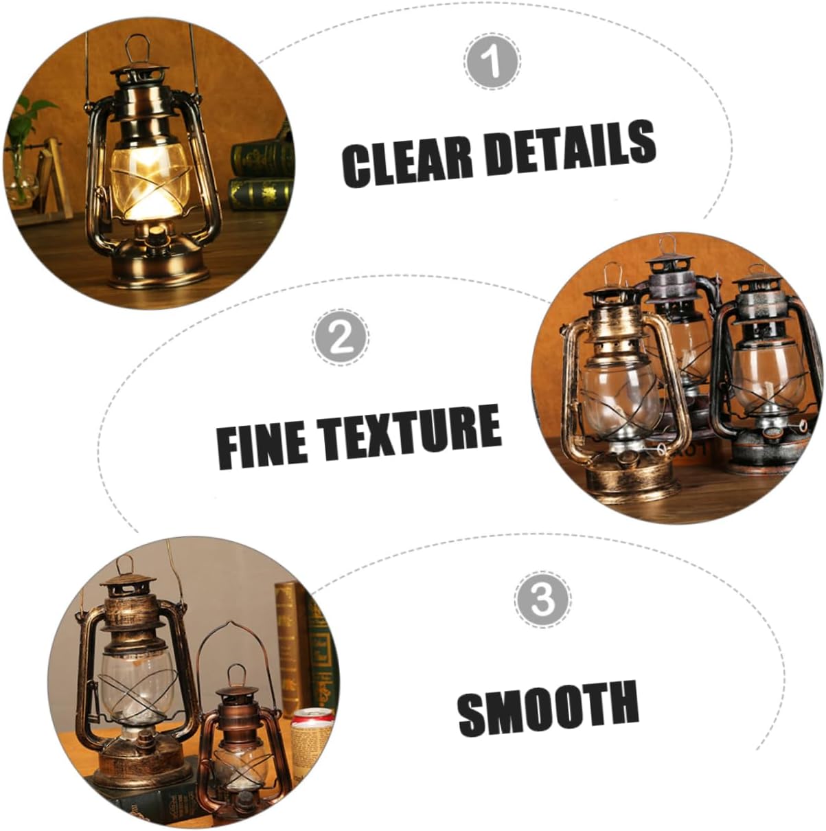 1pc Retro Led Kerosene Lamp Brightness Rechargeable Outdoor Camping Light Vintage Style Hanging Lantern for Use Warm Finish