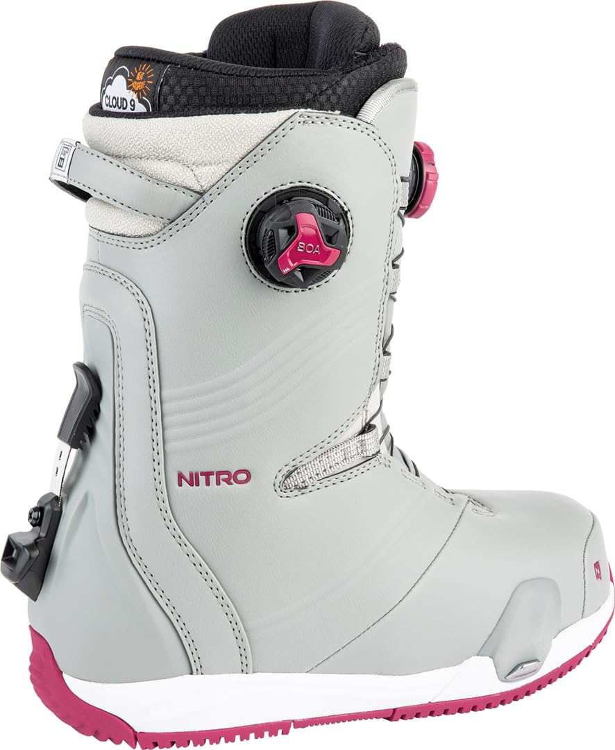 Nitro Dynasty Boa Step On '24 all Mountain Freeride Premium Sistema di Allacciatura Rapida Step On Boot Snowboard - Barca da Snowboard Donna
