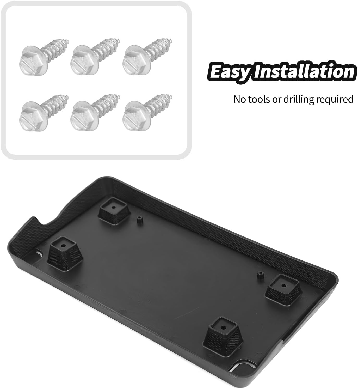 JeCar Front License Plate Frame Bracket Fit for 2018-2020 Dodge Durango License Plate Mount Holder (Black)