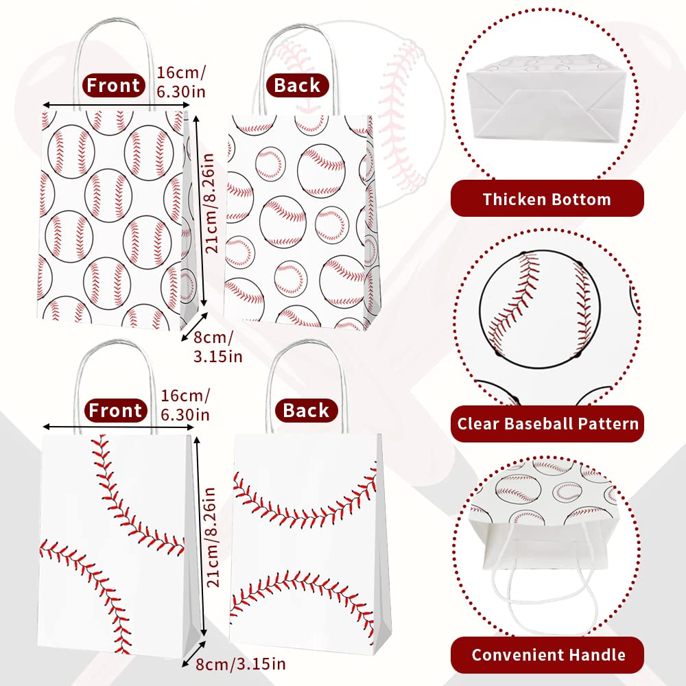 32PCS Baseball Party Favors Set - 16 Gift Bags & 16 Adjustable Charms For Team Birthday Decor - View #8