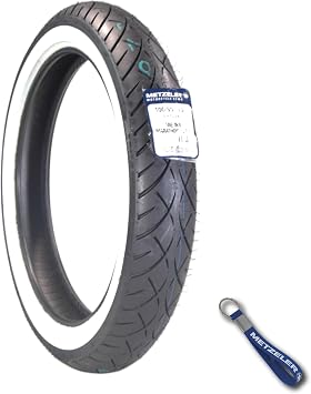 Metzeler ME 888 Marathon Ultra White Wall 100/90-19 Front Cruiser/Custom Motorcycle Tire w/Keychain White Wall - Design for long riding adventures on your cruisers & tourers motorcycles