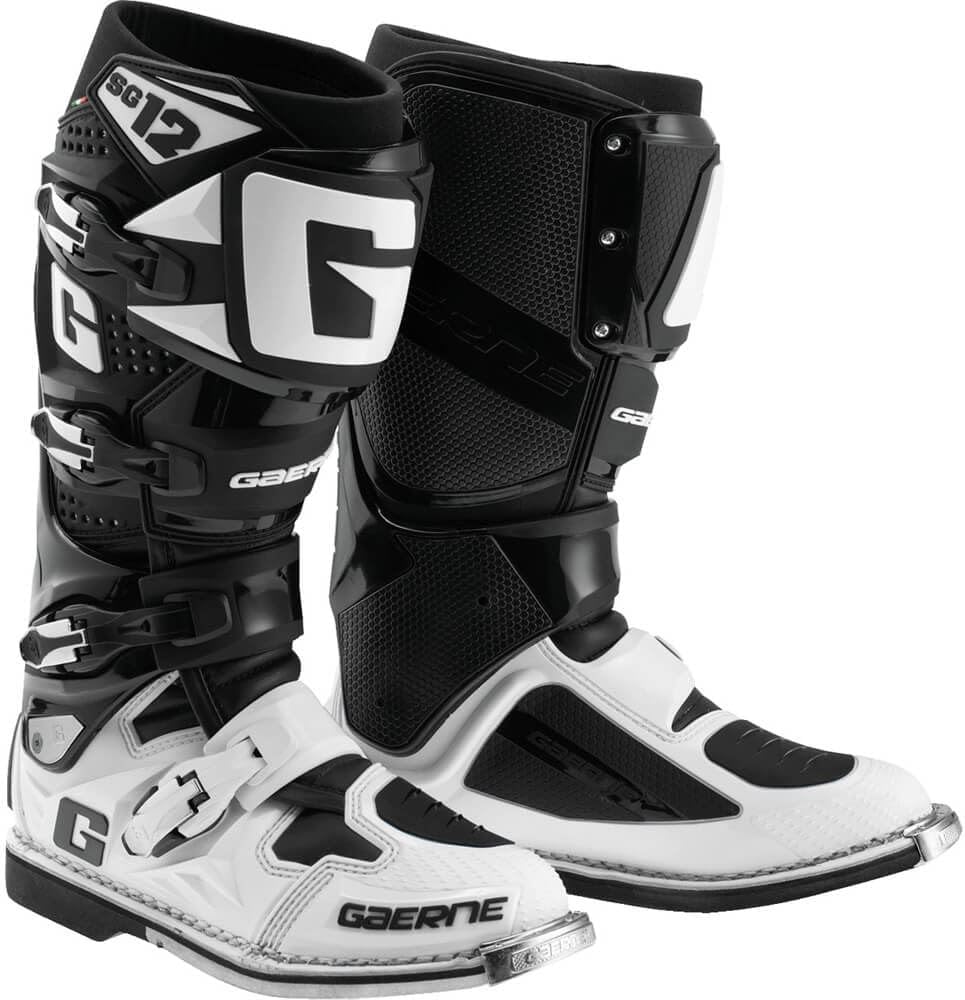New 2019 Gaerne SG-12 Men's Motocross Boots (Black) (10, BLACK)
