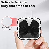 Vista 3 de Protector de cable de teléfono Kawaii para iPhone de 18 W/20 W, cargador USB-C con diseño de ondas de lazo 3D, funda protectora de cargador suave