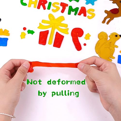 Miniatura 3 de JOICEE 6 calcomanías de gel de Navidad para ventana, Papá Noel, muñeco de nieve, copo de nieve, pingüino, árbol de Navidad, regalo para niños