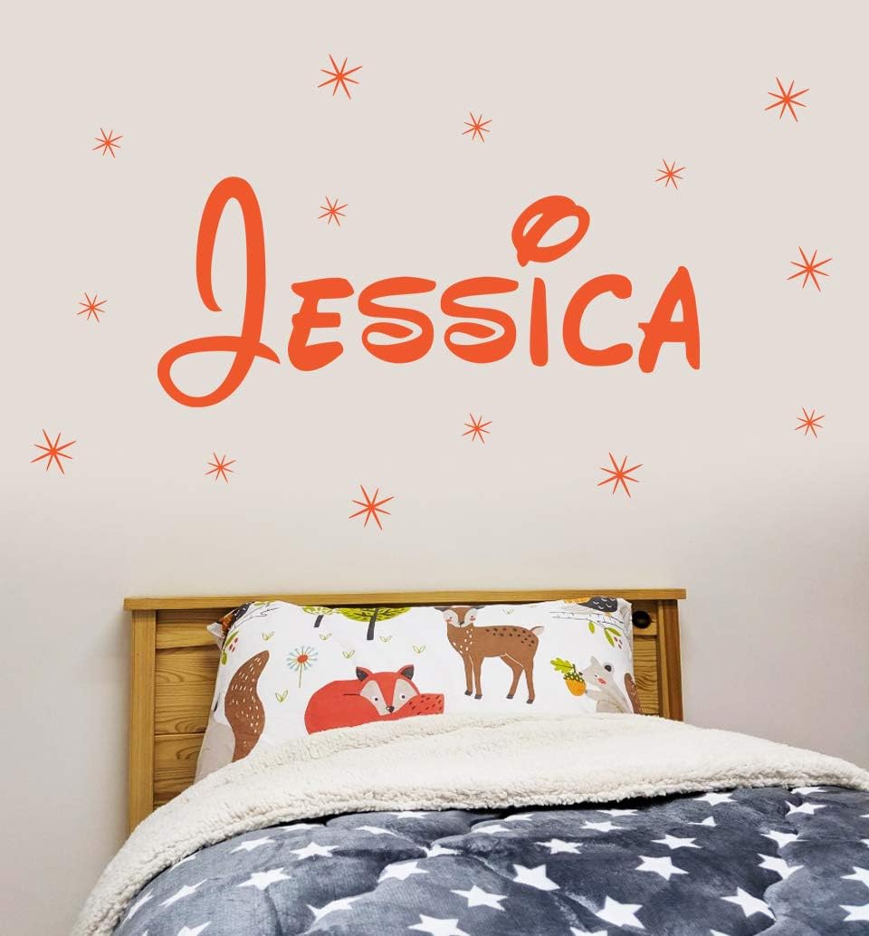 Beautiful Game Fairytale Personalised Name Wall Sticker Kids Art Mural ...