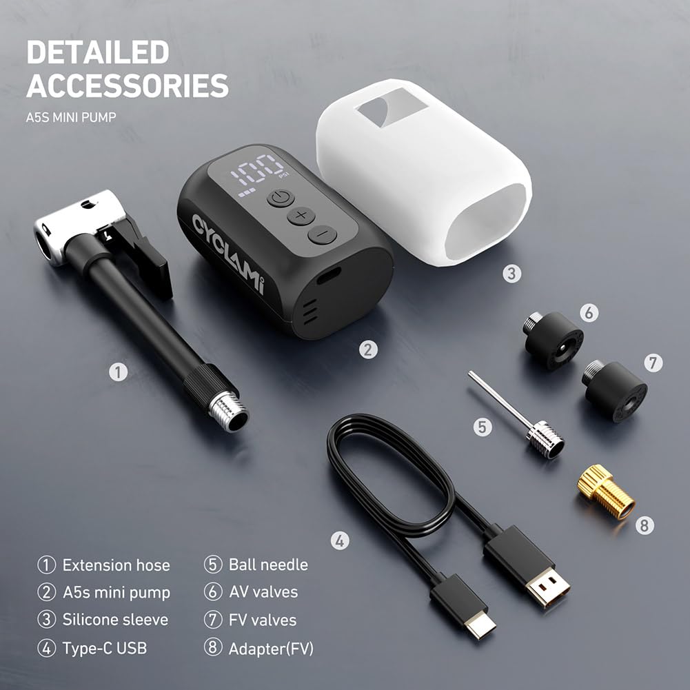 Kompaktowa pompa elektryczna 100 PSI bezprzewodowa piłka i pompka rowerowa z wyświetlaczem LED pompa ładowana przez USB