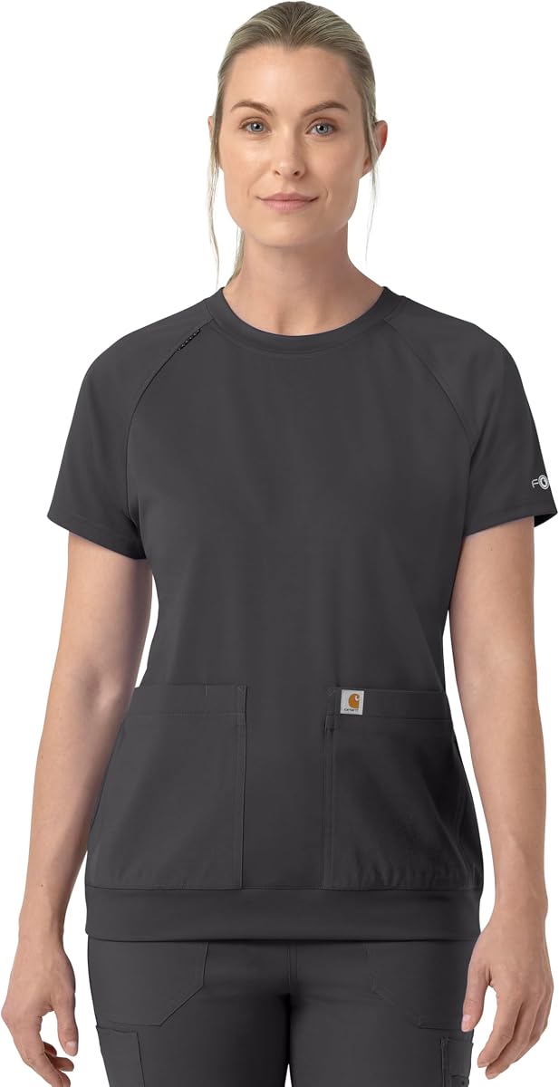 Carhartt Force Cross-Flex Knit Women's Crew Neck Scrub Top