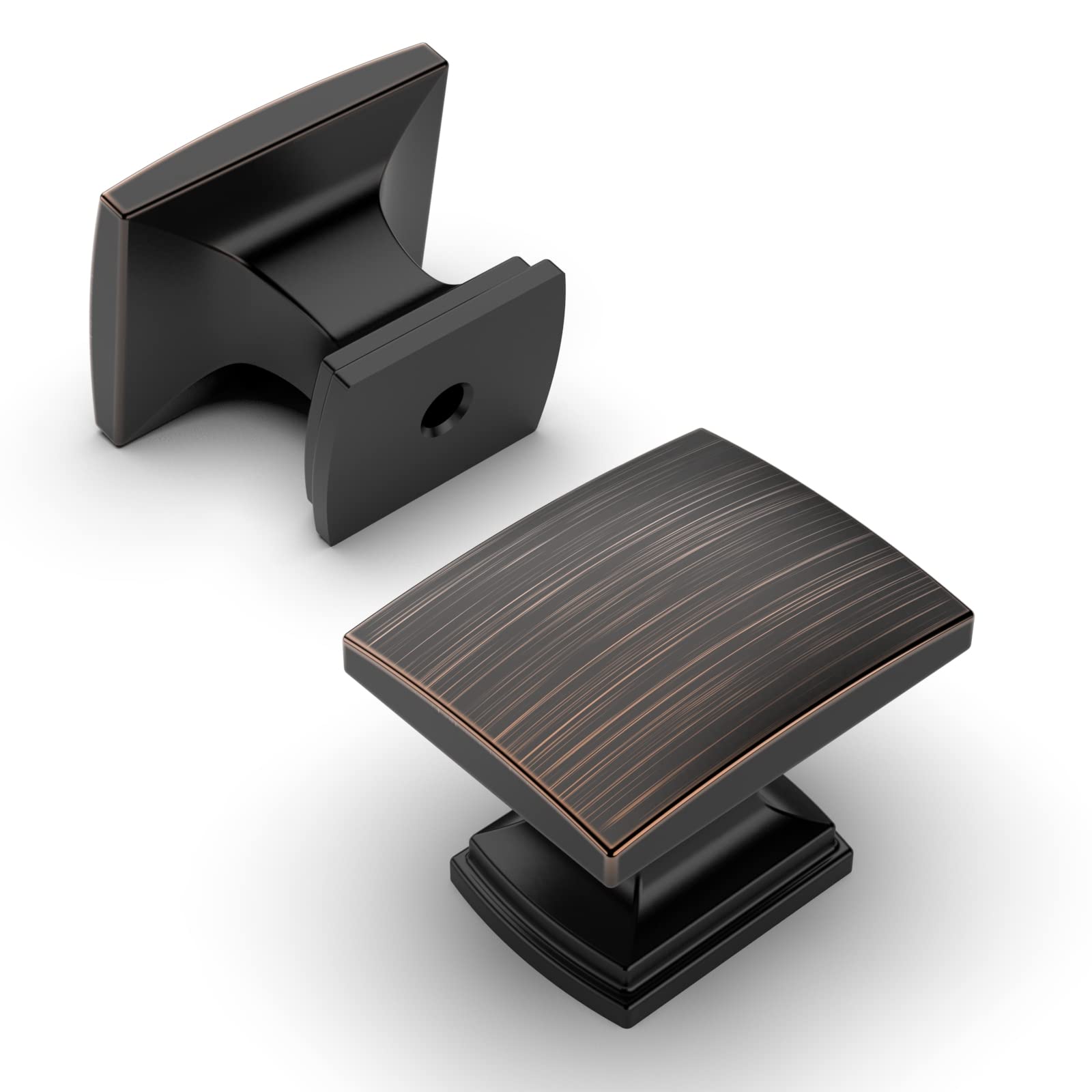 Bouton de placard bronze 2,8 cm ergonomique monotrou ZH0011