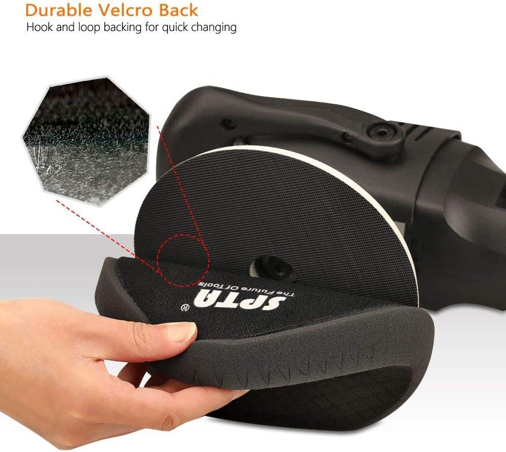 Buffing Polishing Pads, SPTA 5Pc 5.5 Inch Face for 5 Inch 125mm Backing Plate Compound Buffing Sponge Pads Cutting Polishing Pad Kit For Car Buffer Polisher Compounding,Polishing and Waxing -SQPPS5MIX : Automotive