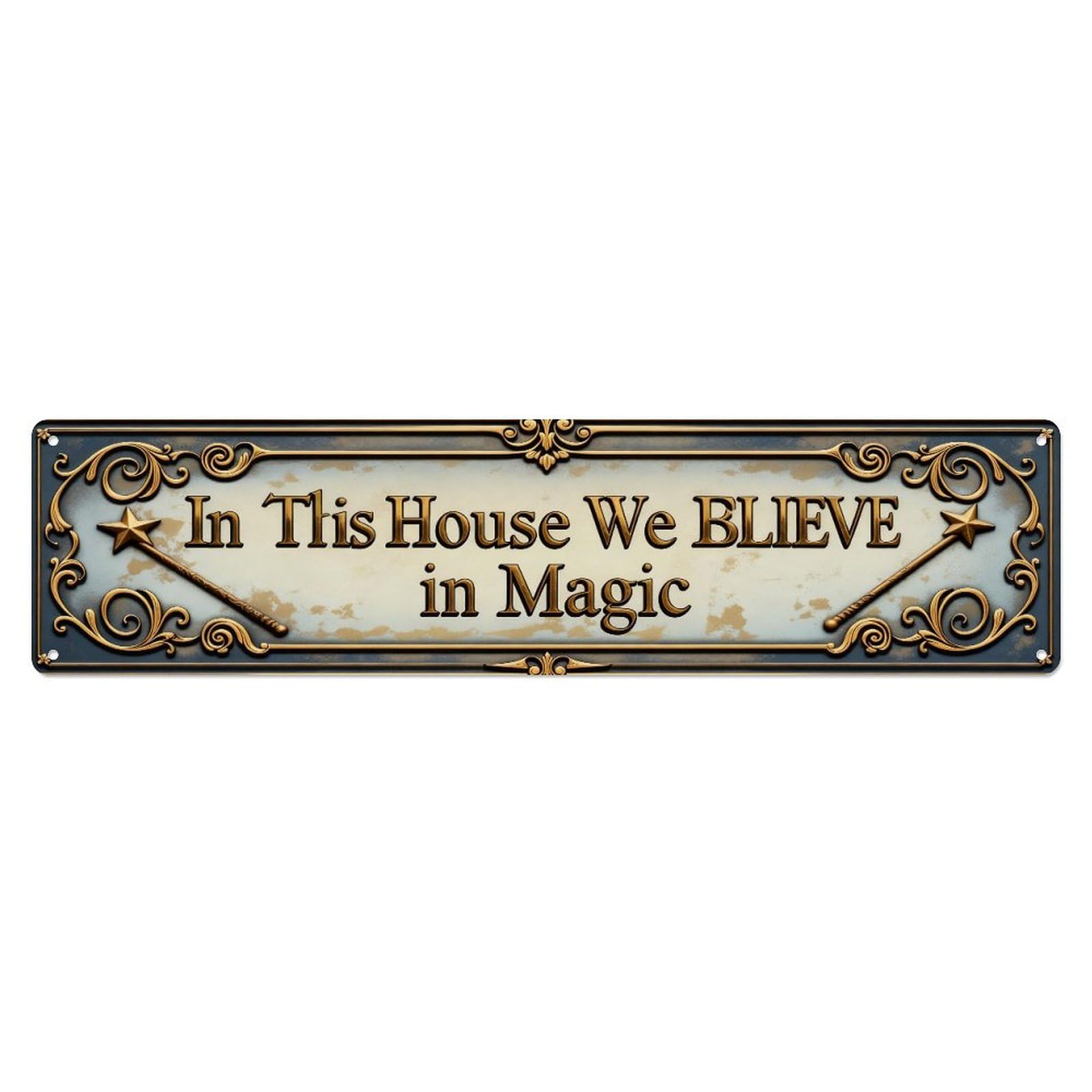In This House We Believe In Magic_2 Metal Tin Sign Plaque
