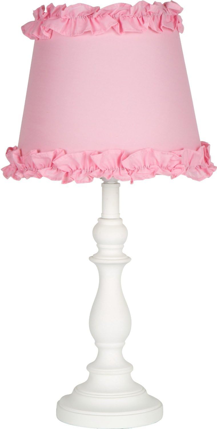 Princess 'Girls Table or Desk Lamp with Pink Ruffle Shade
