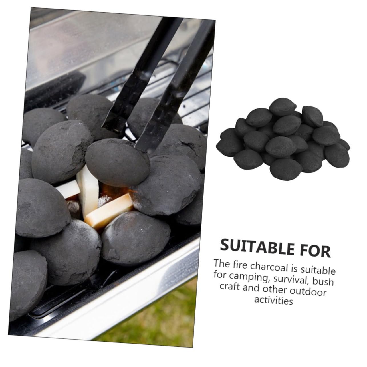 Kisangel 2 Paquetes Estufa De Cocina De Chimenea Parrilla De Carbón Parrilla Ahumadora Decoración Al Aire Briquetas De Madera Dura Inicio Black Mezcla De Carbón De Bambú