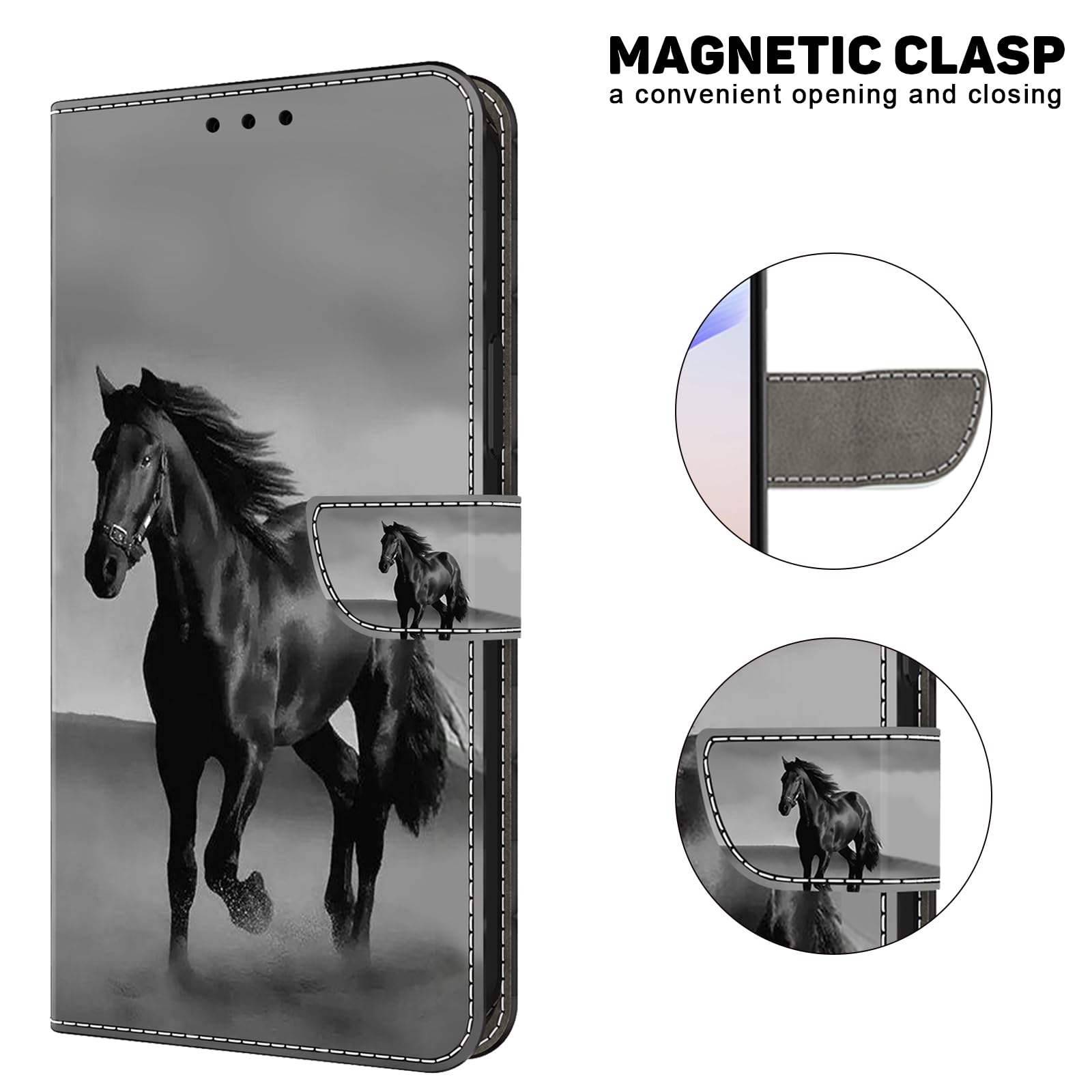 Stylische Klapphülle Für Xiaomi 14T – Mit Kartenfach, Magnetverschluss & Standfunktion In Blau-Rosen-Optik