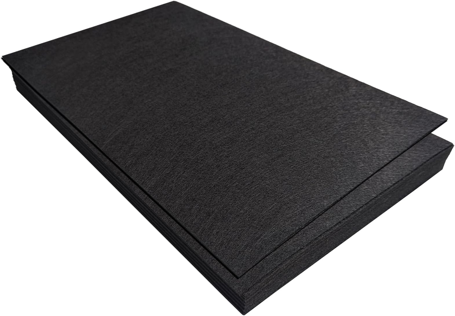 Jtnohx Stiff Felt Sheets, 11 Pcs Felt Fabric, 17.78×28.7cm Colour Fabric Square for Crafts, Craft Material for Sewing (Black)