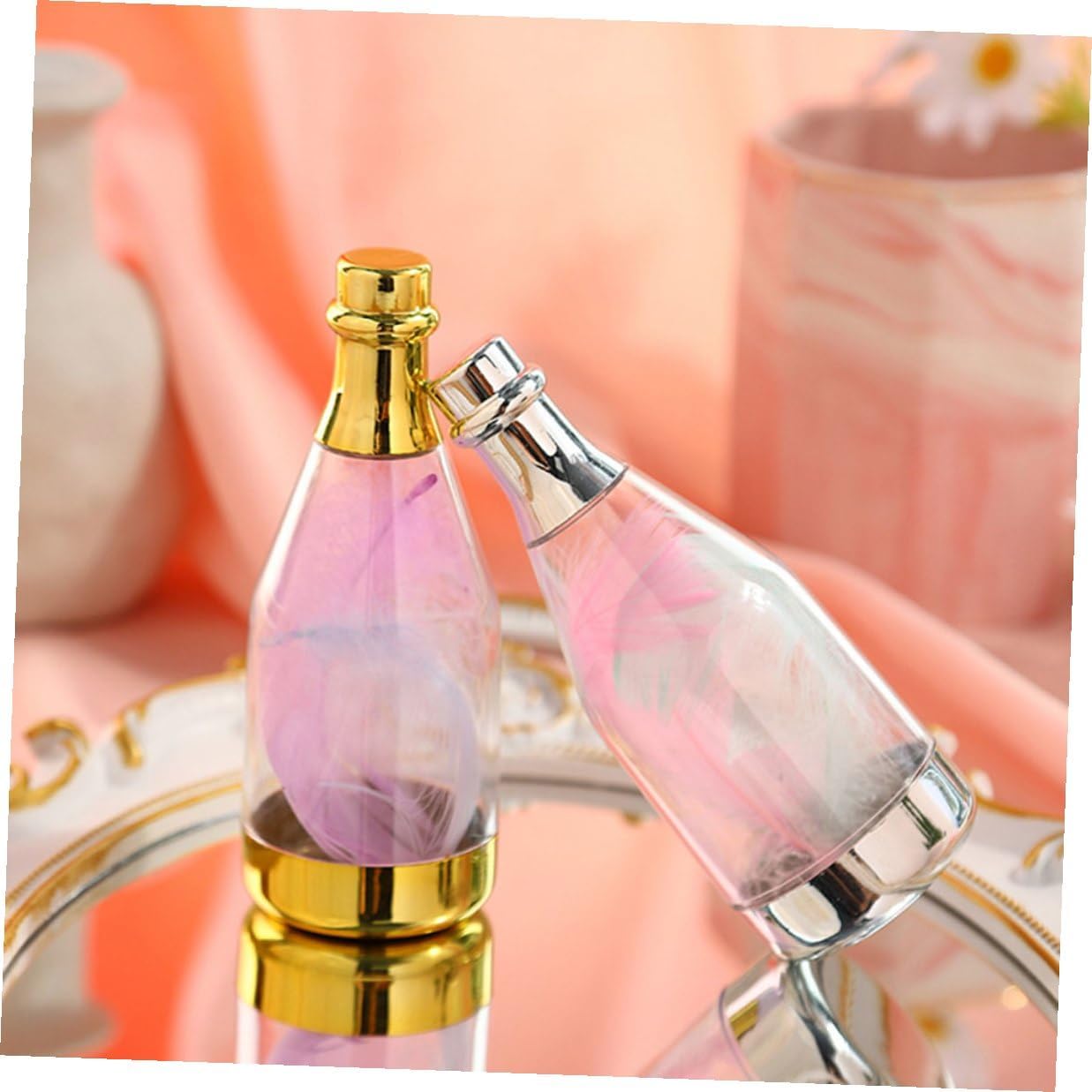 20pcs Gold Large Sparkling Wine Bottle Candy Case Mini Wine Bottles Candy Containers Party Favors for Wedding Birthday Bridal Shower
