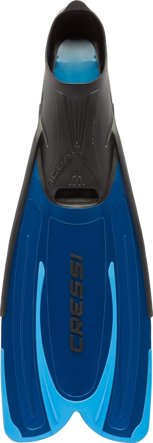 Cressi Adult Snorkeling Fins with Self-Adjustable Comfortable Full Foot Pocket | Perfect for Traveling | Agua: made in Italy : Sports & Outdoors