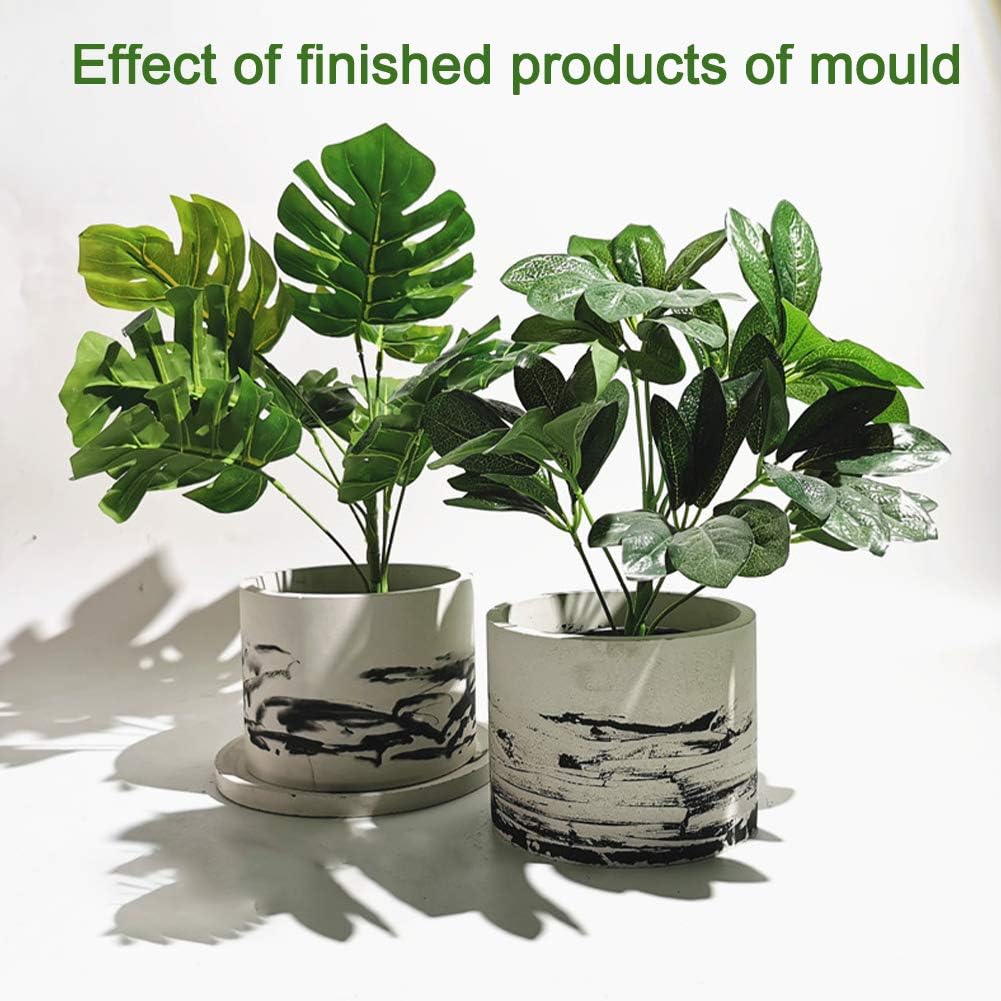 Silicone Planter Mold - DIY Flower Pot Mold, Large Concrete Round Silicone Mould, Plant Pot for Concrete Moulds, Home Decor Garden Decorations