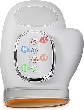 Hand Massager with Heat and Compression, For Arthritis and Carpal Tunnel Wrist Warmer Finger Massagers, Kneading Rollers Electric Cordless Portable Vibrating Gloves, Unique Gift Ideas for Women, Men