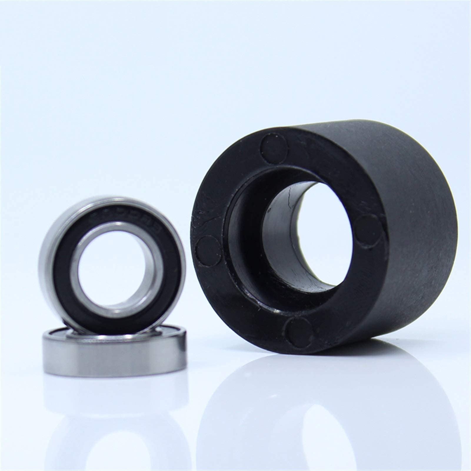 PU 6800 rodamiento 10x30x30mm Eje 10mm Rodillo de polea de PU con Dos rodamientos de Poliuretano para rodamientos de máquinas expendedoras