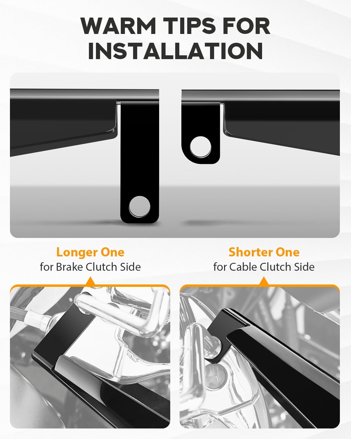 PBYMT Gloss Black Coffin Cut Handguards Hand Guards Compatible for Harley Sportster Touring Street Glide Road King Electra Glide 2007-2023 (Cable Clutch Style -Large)