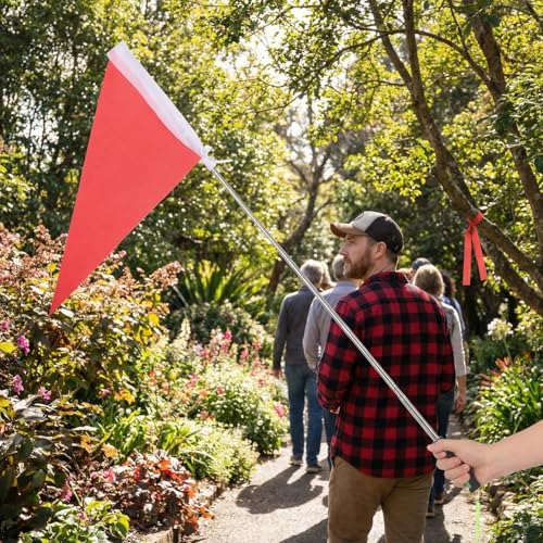 iplusmile Tourguide-flagge: Teleskop-handflagge Mit 1.2 m Verstellbarem Stab Kleine Tragbare Führungsfahne Für Schulausflüge Und Junge Mädchen Outdoor-aktivitäten Und Gruppenführung