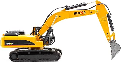 Miniatura 2 de Excavadora grande para vehículos de construcción, excavadora hidráulica de aleación resistente, escala 140, camión de juguete para niños de 8, 9,