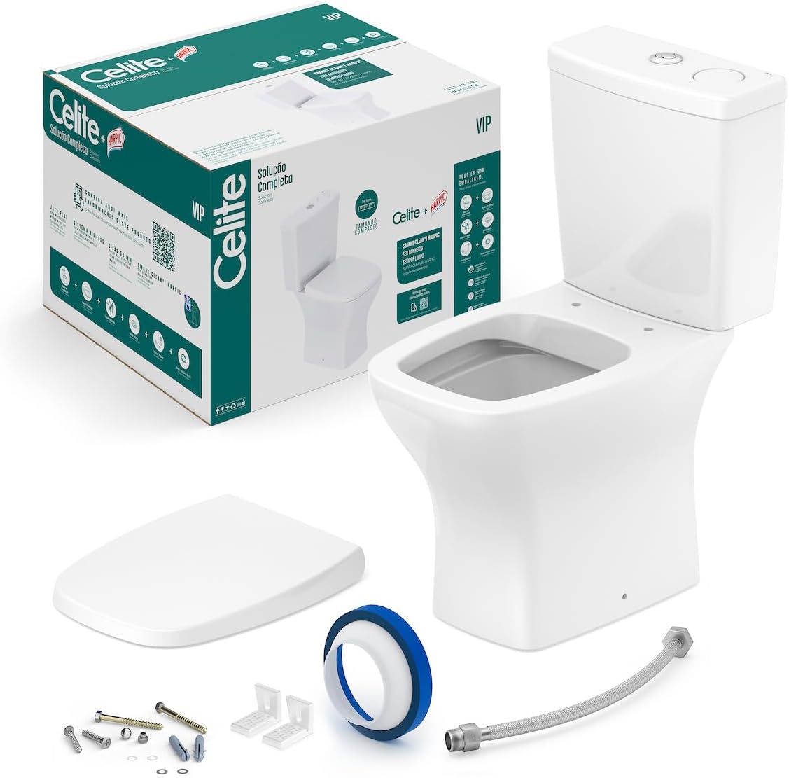 Celite Kit Rimless Smart Clean com Assento Soft Close