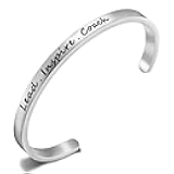 FEELMEM Cheerleader Bracelet Lead Inspire Coach Cuff Bangle Bracelet,Cheer Jewelry For Cheerleader