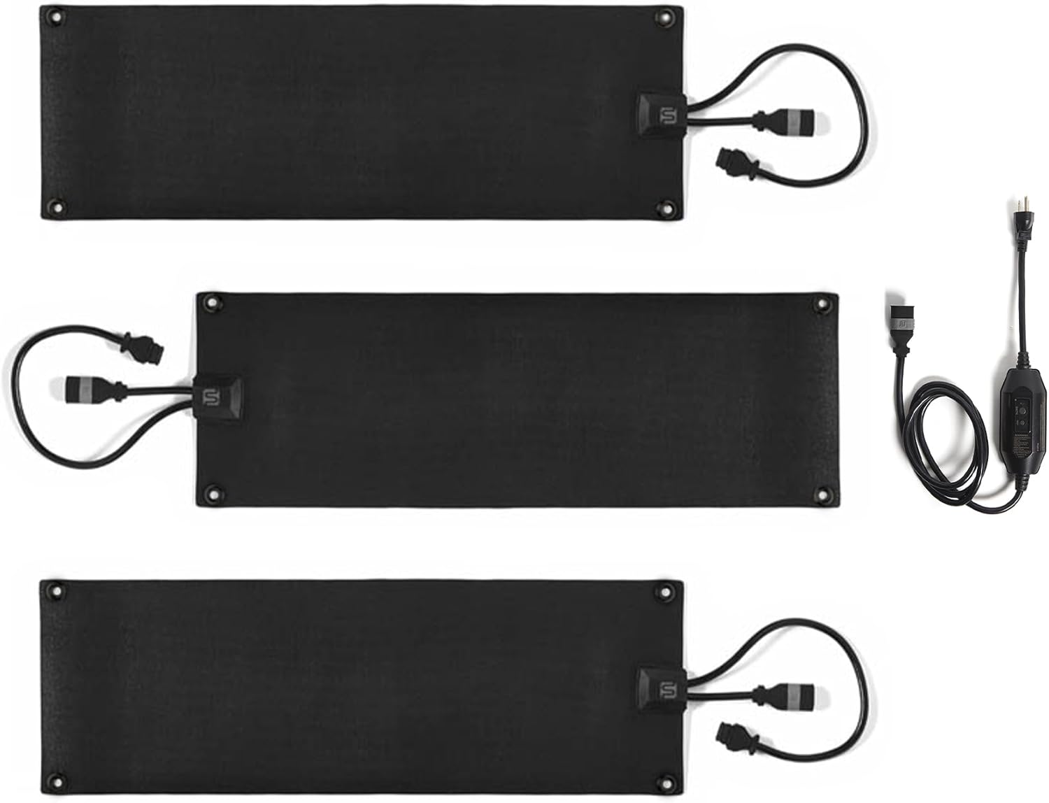 HeatTrak Heated Snow Melting Mats Stair Kit | 3 Stair Mats (10"x30") and 1 Power Unit | Heated Outdoor Mats for Stair Snow and Ice Melting