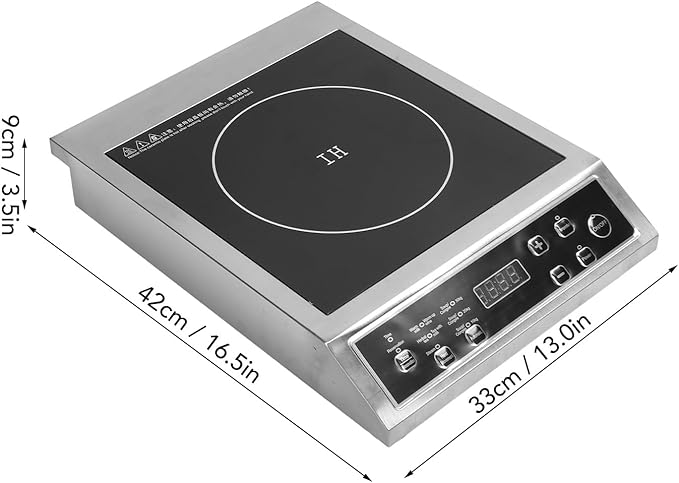 Estufa Vitrocerámica 1 Puesto 41 cm Corriente Doméstica 110V miniatura 2