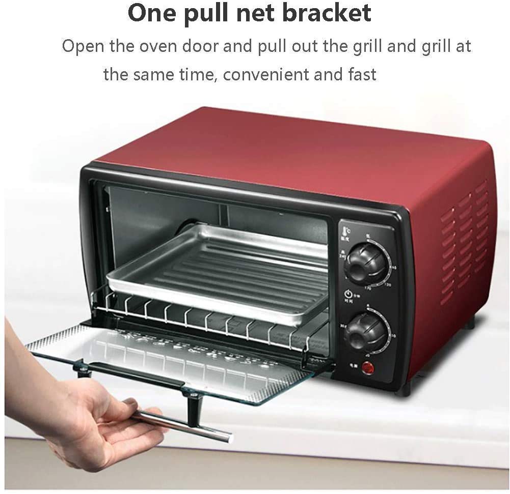 Forno Elettrico Compatto, Forno per la Cottura Domestico, Mini Forno con griglia elettrica, 30 Minuti di Tempo di Rotazione, capacità da 12 Litri (Color : A)
