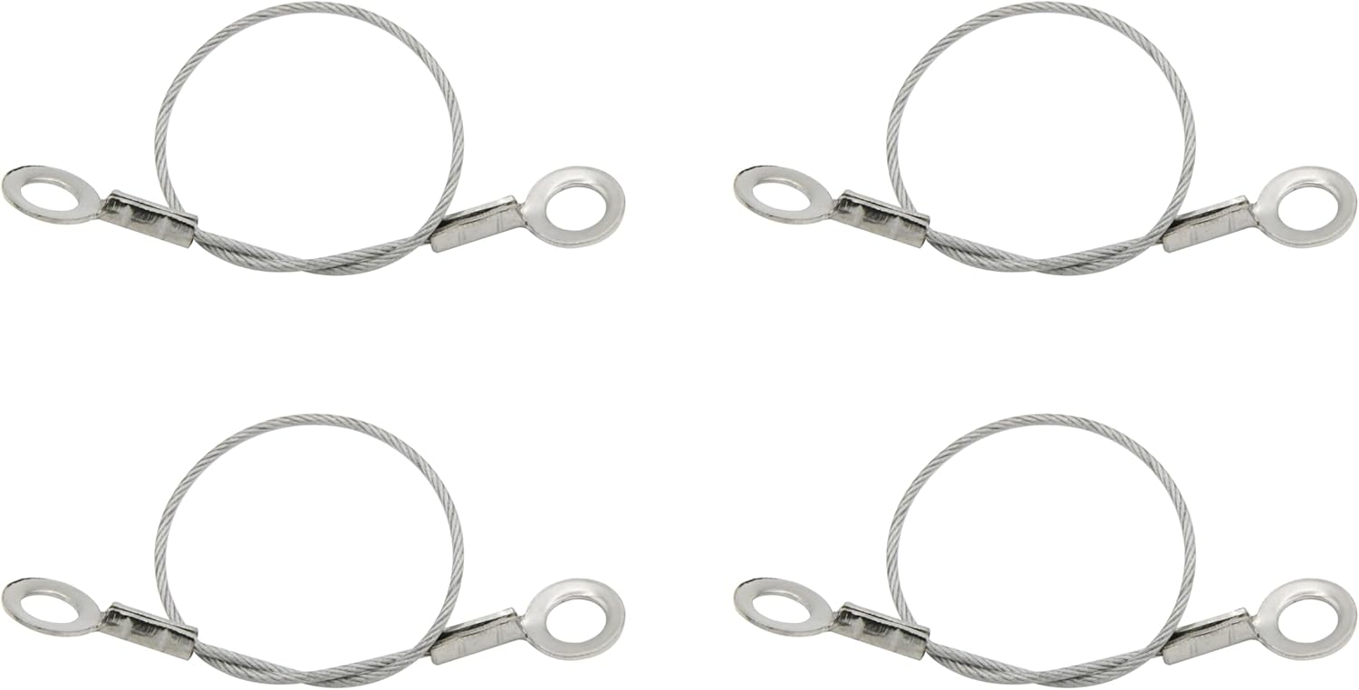 Vinland Marine 304 Stainless Steel 6” Lanyard Cable Tether Boat Bimini Top Hardware Cable Lanyard for Pins Safety Wire with Nylon Coating Tether