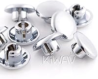 Vista 3 de KiWAV tapa de tornillo de cabeza allen cromada para pernos de rosca de 6 mm, es decir, M5 llave allen, tapón de rosca redonda para motocicleta