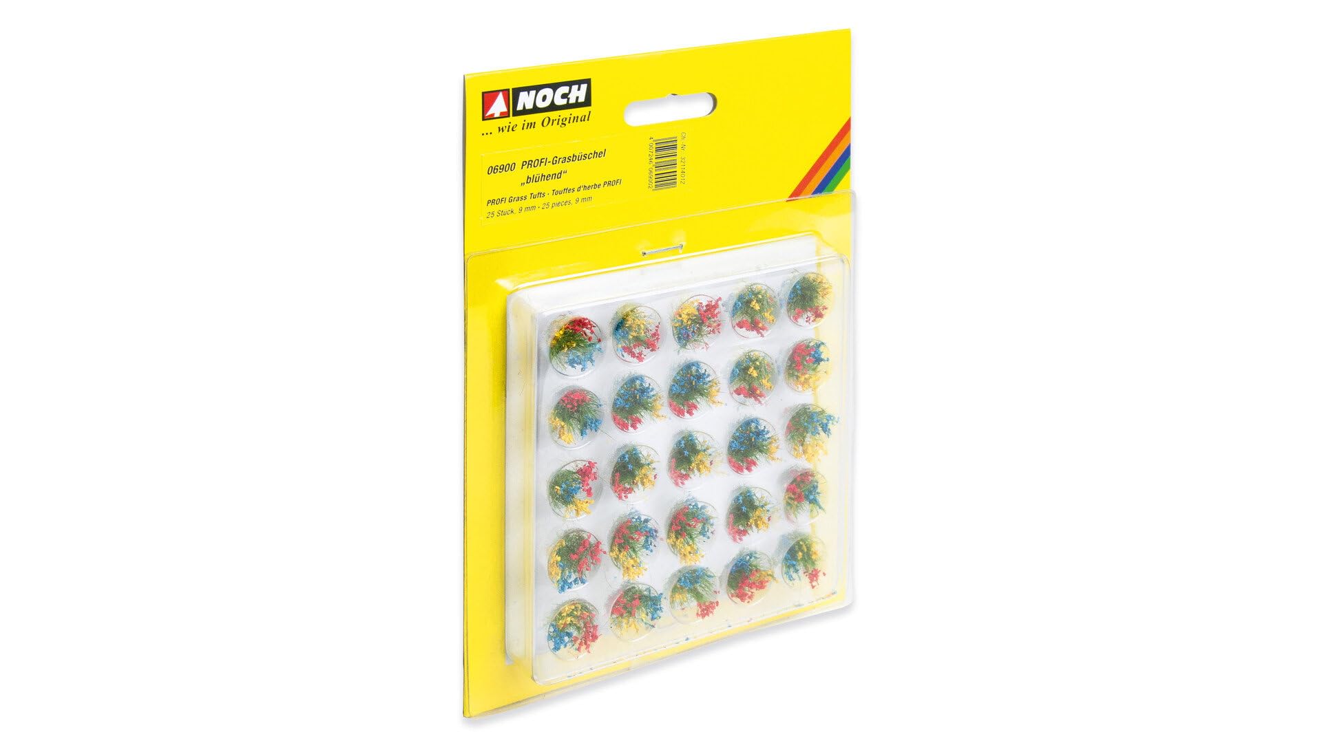 NOCH Professional Grass Tufts "Blooming" with Grass Decoration for Model Making, Pack of 25, 9 mm, Ideal for Dioramas and Model Railways