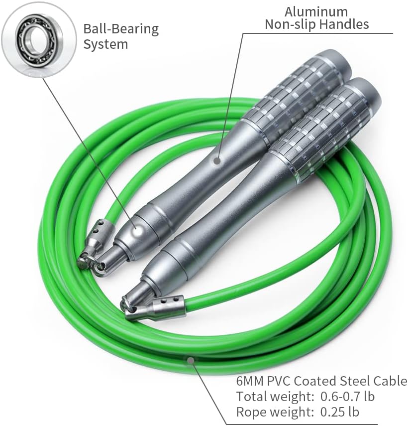 Hererope Weighted Jump Ropes for Women & Men, 1/4LB Heavy Jump Ropes, Durable Jump Rope Weighted, Best for Fitness, High-Intensity Strength Workouts, crossfit, Boxing