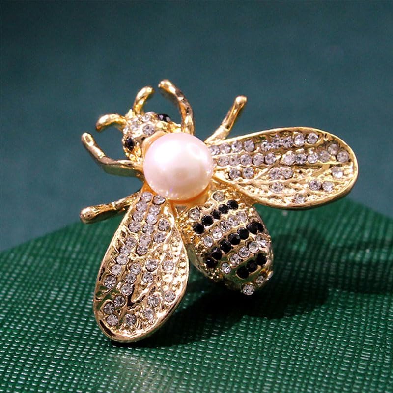 2Pcs Fashion Rhinestone Leopard Brooch and Crystal Bee Brooches Insect Animal Pin Brooch Pin Accessories - Image 6
