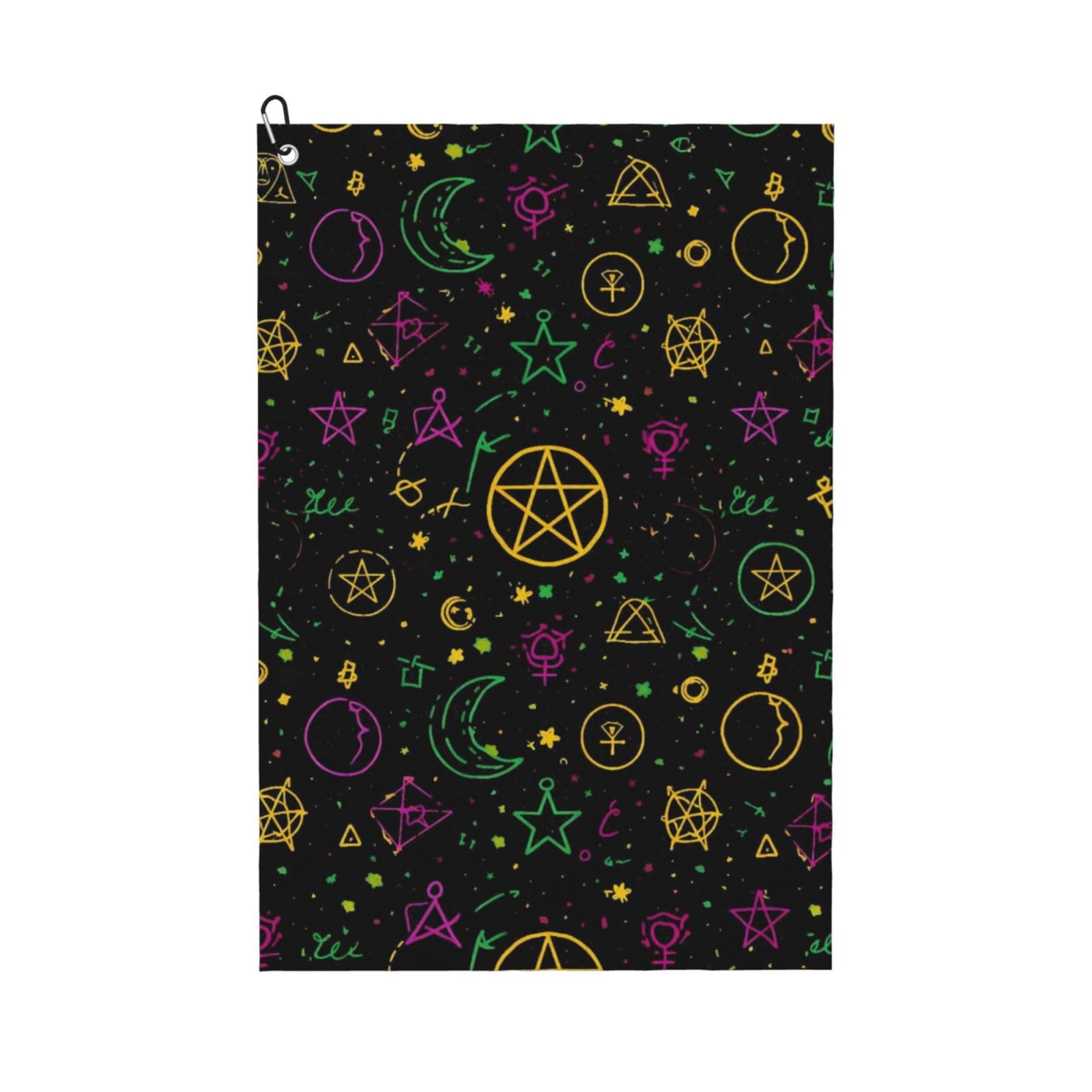 BSDFGSDD Trippy Purple Sun Moon Art Witchcraft Golf Towel 24 x 16 inches